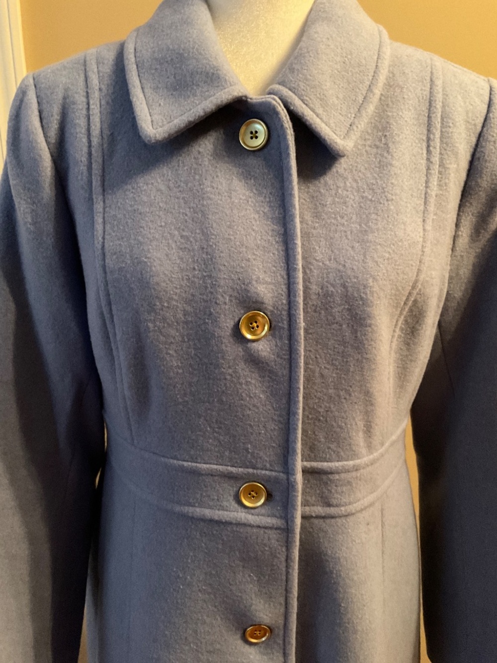 J Crew Ladies Wool Coat Size 12 in Periwinkle Blue -New with Tags - Picture 2 of 5
